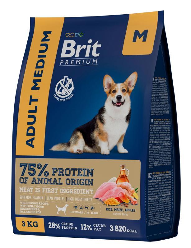 Brit Premium Dog Adult Medium (Курица),1 кг - фото 4 - id-p208676196