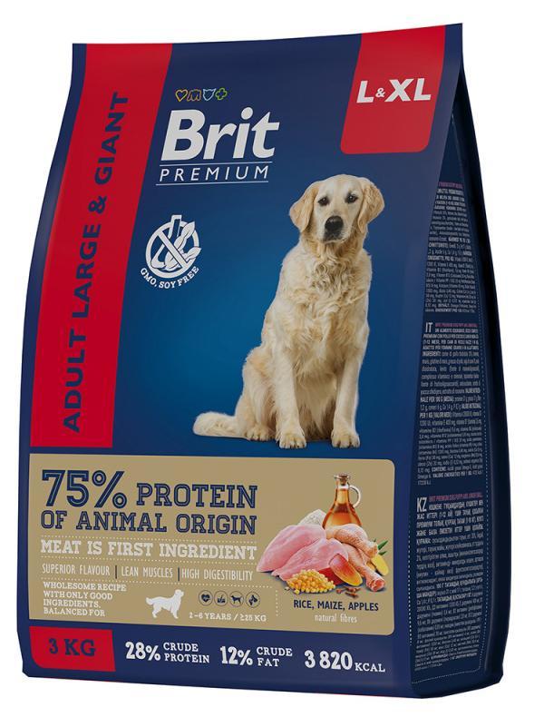 Brit Premium Dog Adult Large and Giant (Курица), 3 кг - фото 4 - id-p208676201