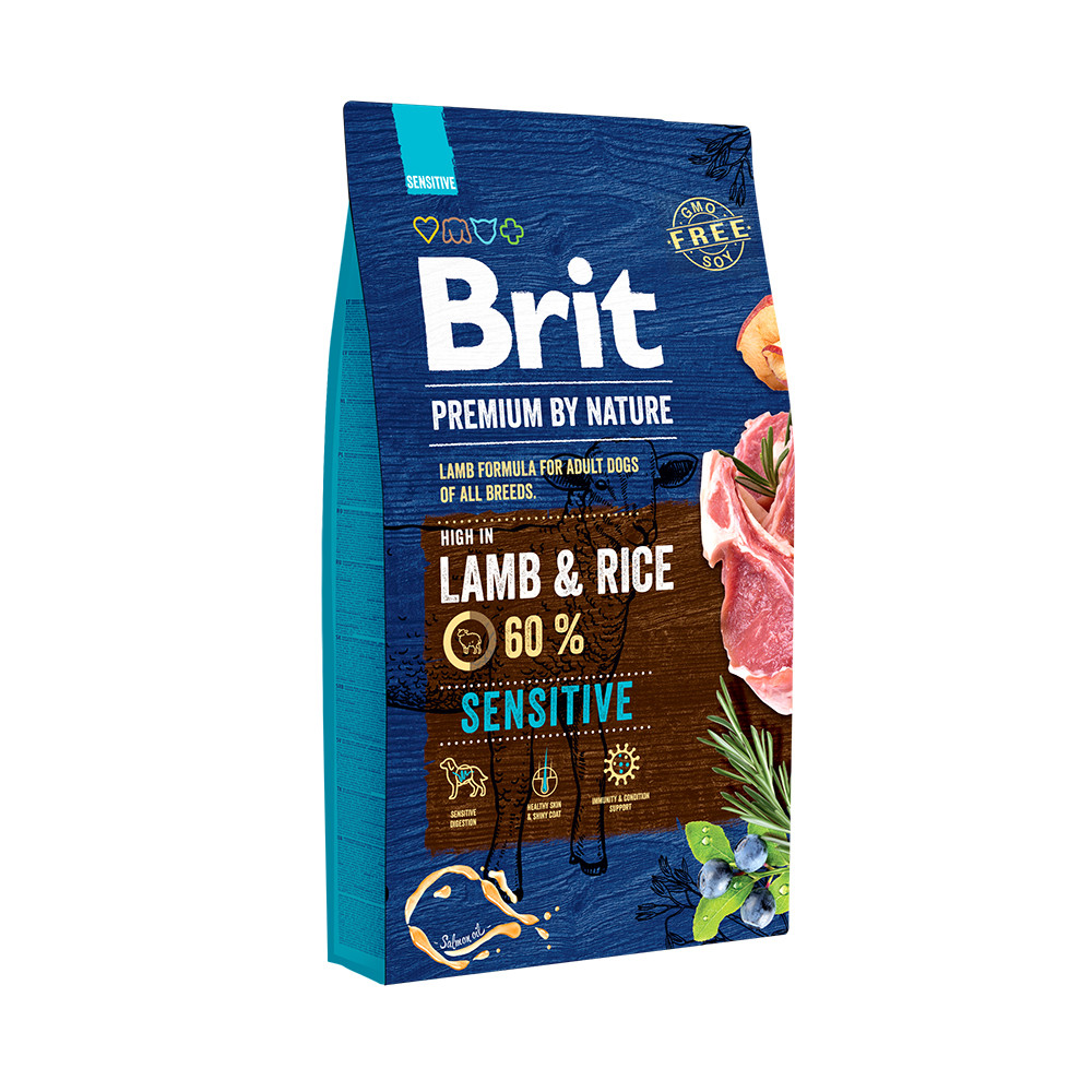 Brit Premium Sensitive All Breed Dog (ягненок и индейка), 8 кг - фото 1 - id-p208676205