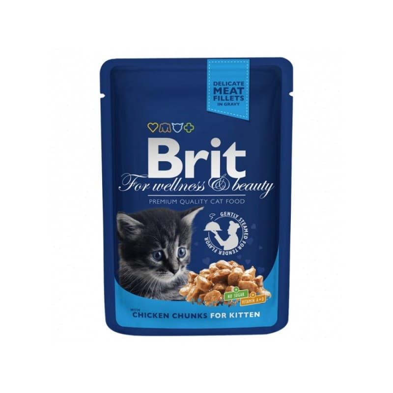 Brit Premium Cat для котят с курицей, 85 г - фото 1 - id-p208676280