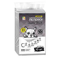 Пеленки для собак Four Pets Double Black с углем 60х90 см, 10 шт