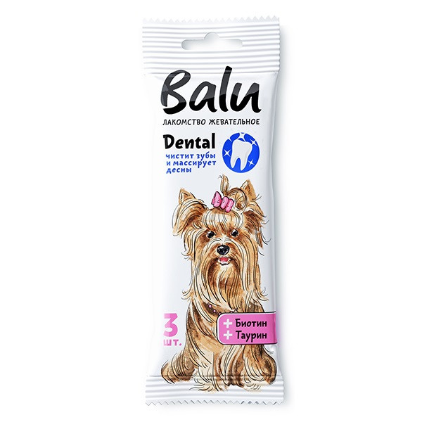 Лакомство для собак Balu Dental с биотином и таурином, 36 гр - фото 1 - id-p208678853