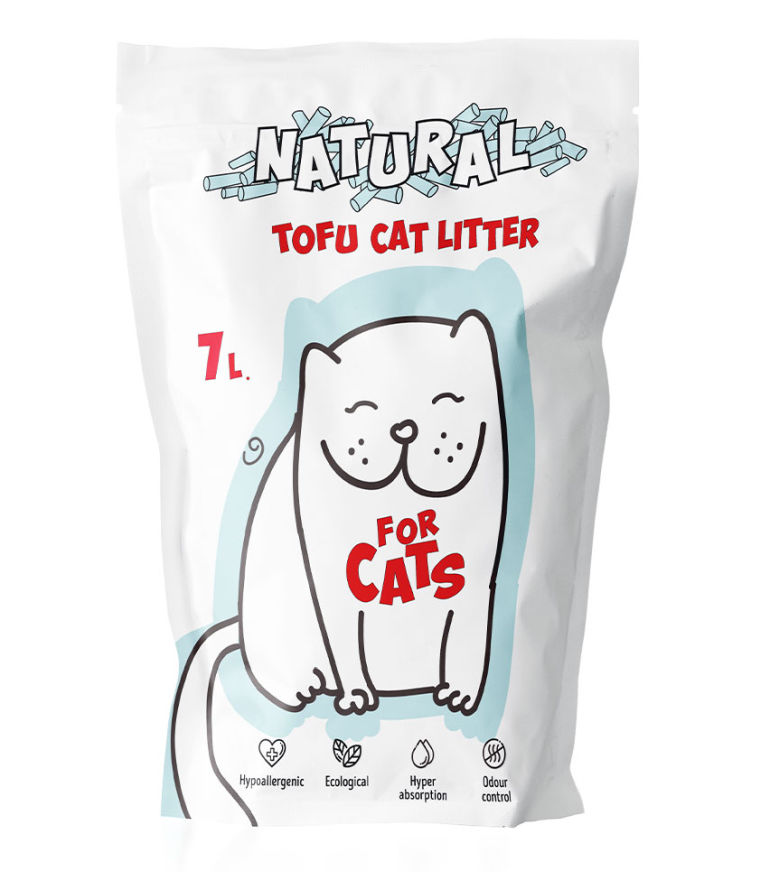 FOR CATS наполнитель Tofu Natural (без запаха), 7 л - фото 1 - id-p208674898