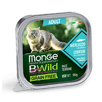 Monge Cat BWild Adult (паштет, треска с овощами), 100 гр