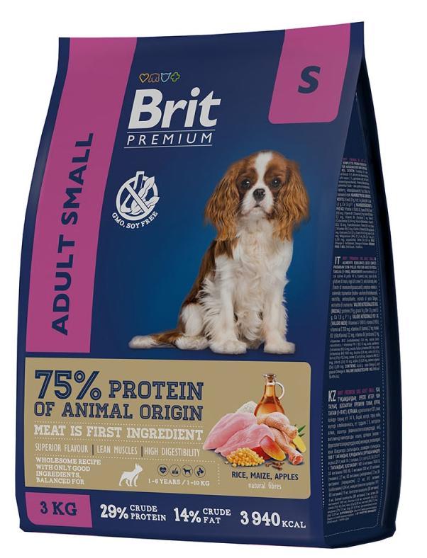 Brit Premium Dog Adult Small (Курица), 3 кг - фото 3 - id-p208676590