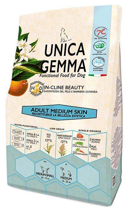 Unica Gemma Adult Medium Skin (лосоль и горох), 2 кг - фото 1 - id-p208681226