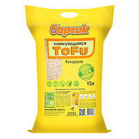 Наполнитель кукурузный Барсик TOFU, 15 л