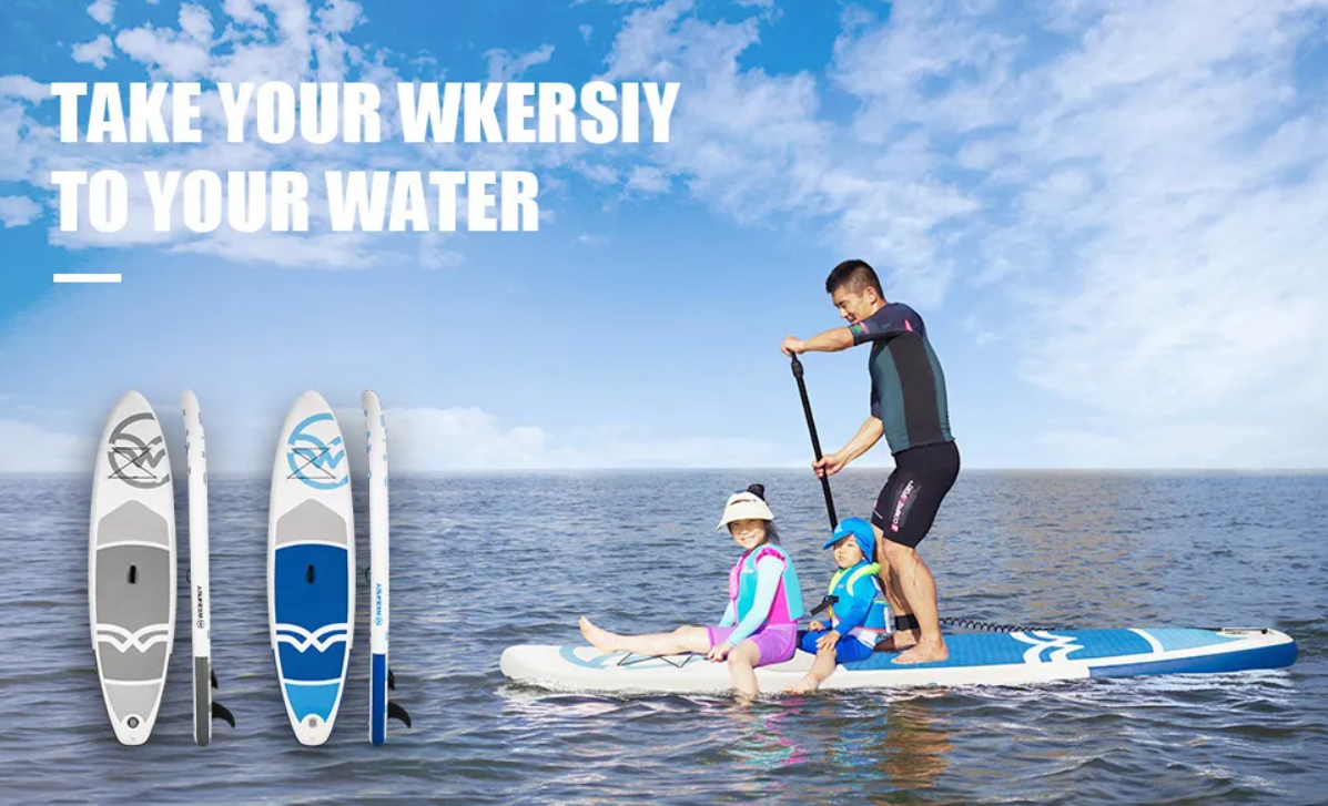 Доска SUP Board надувная (Сап Борд) голубой, 320х84х15см - фото 5 - id-p208680015