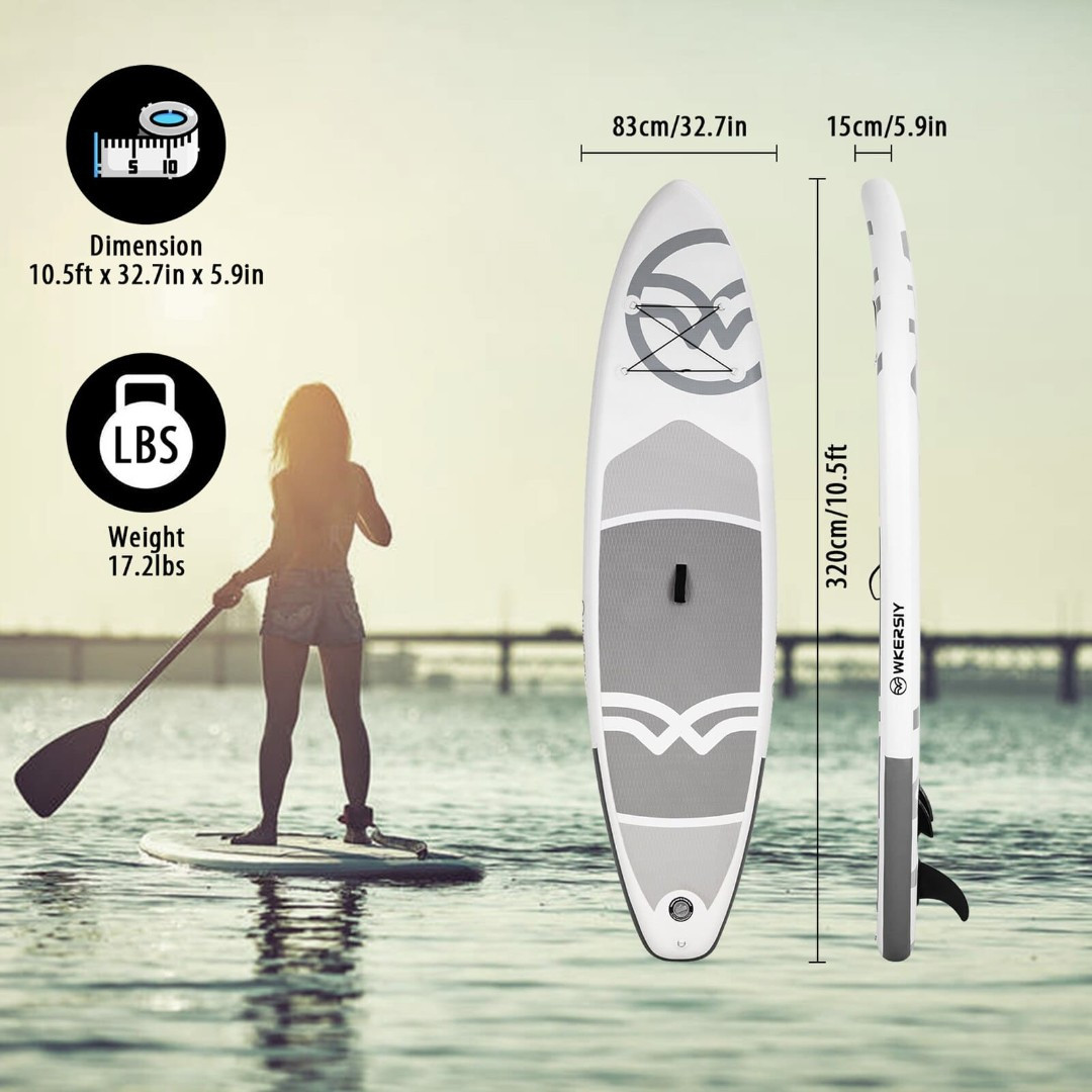 Доска SUP Board надувная (Сап Борд) серый, 320х84х15см - фото 4 - id-p208680025