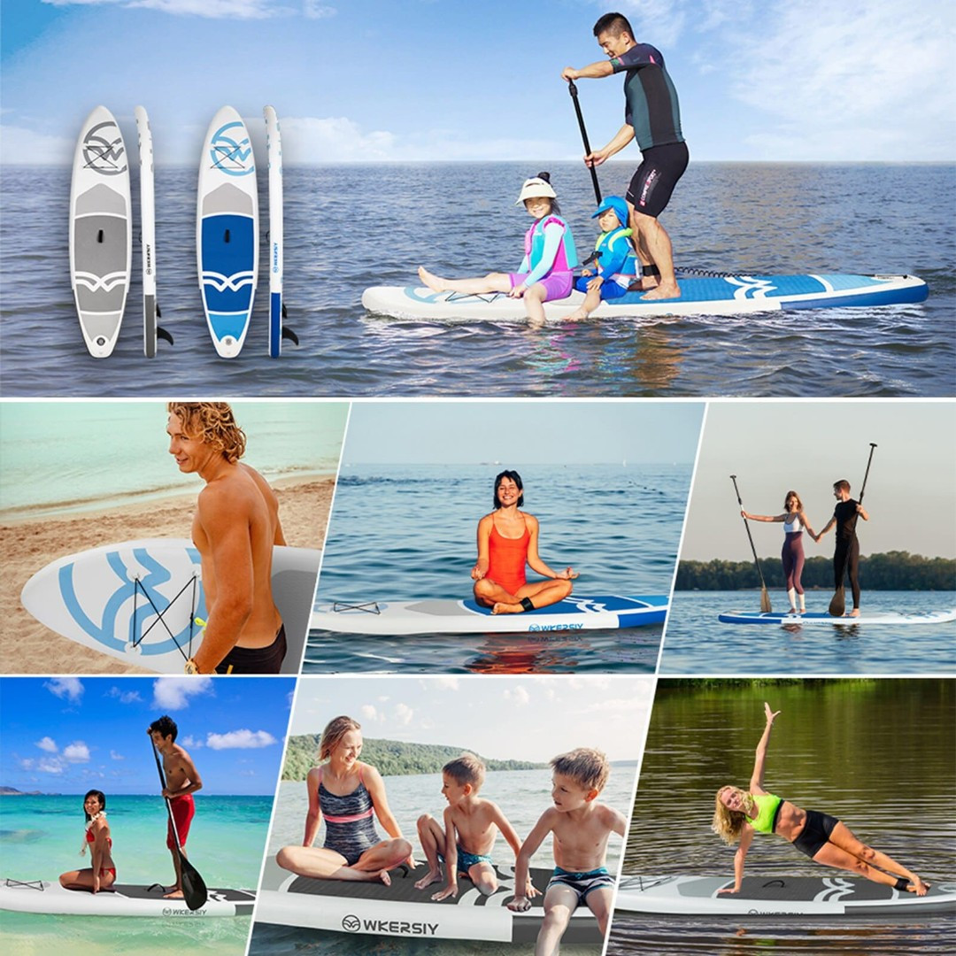 Доска SUP Board надувная (Сап Борд) серый, 320х84х15см - фото 6 - id-p208680025