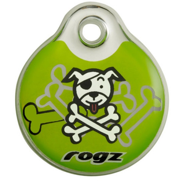 Кулон адресник пластиковый для собак ROGZ id-TAGZ Lime Bone , 3,4см - фото 1 - id-p208676861