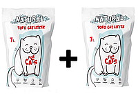 FOR CATS наполнитель Tofu Natural (без запаха), 7 л + 7 л