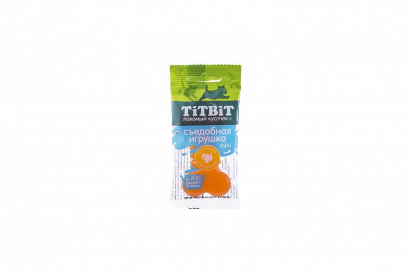 TitBit Съедобная игрушка косточка с индейкой Mini для собак, 20 гр - фото 1 - id-p208679082