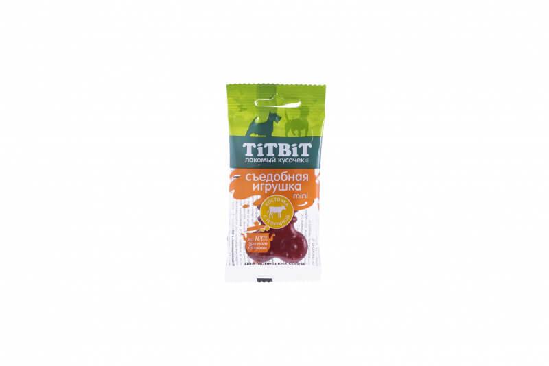 TitBit Съедобная игрушка косточка с телятиной Mini для собак, 20 гр - фото 1 - id-p208679083