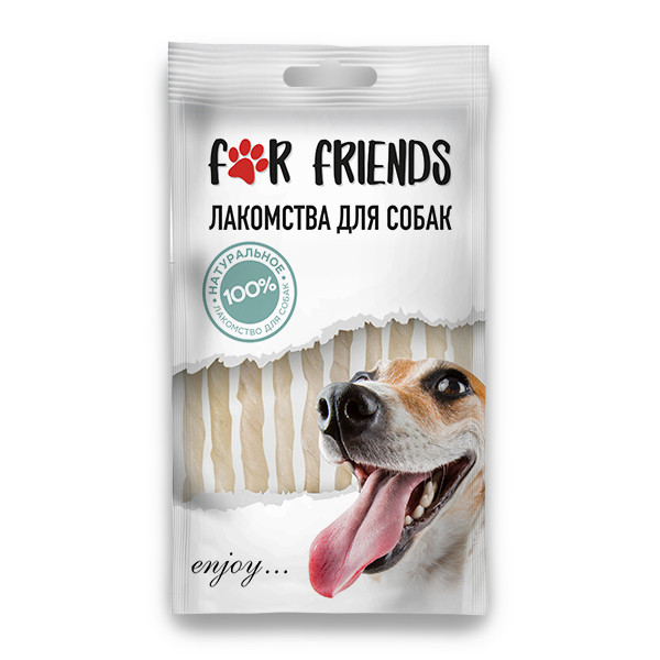 Лакомство For Friends для собак палочки крученые жилованные 5", 12,5 см., 5 шт - фото 1 - id-p208680086