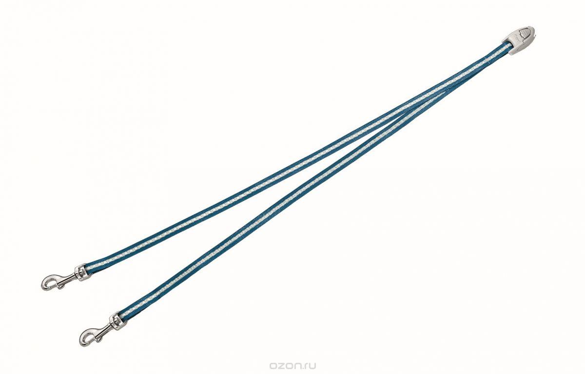 Поводок для 2 собак Flexi Vario DUO Belt S синий - фото 1 - id-p208676999