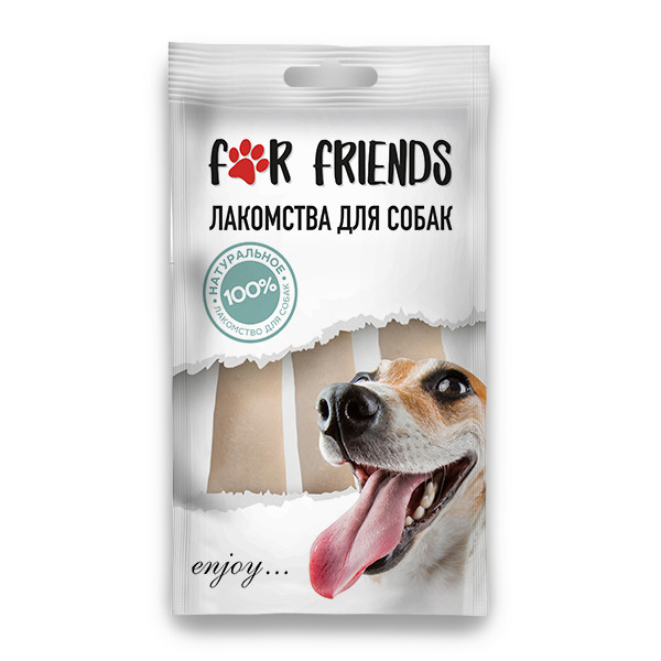 Лакомство For Friends для собак кость жилованная натуральная 3", 7,5 см. 3 шт - фото 1 - id-p208680094