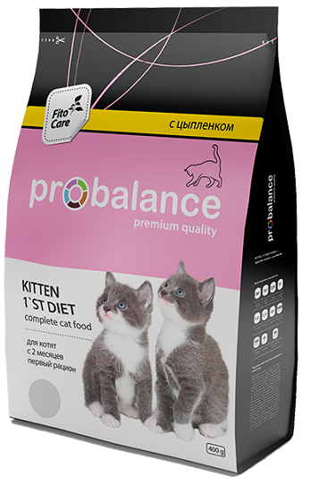 ProBalance 1'st Diet Kitten (цыпленок), 400 гр - фото 1 - id-p208679186
