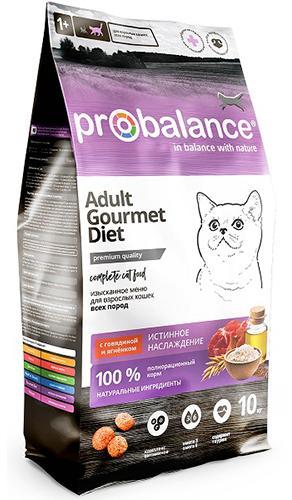 Probalance Gourmet diet Adult Cat (говядина, ягненок), 400 гр - фото 1 - id-p208679192