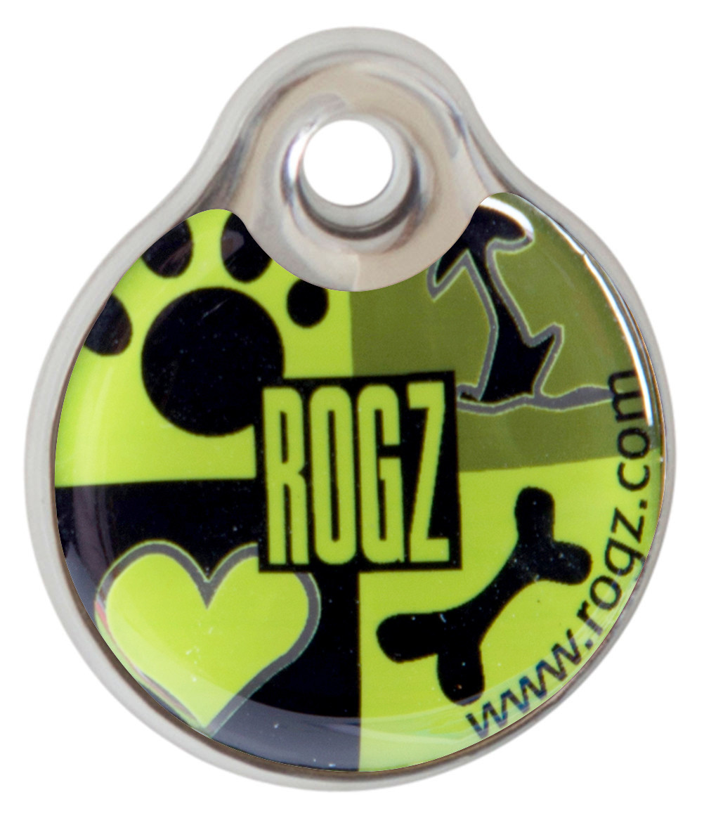 Кулон адресник пластиковый RogZ ID Tag Small Lime Juice - фото 1 - id-p208675388