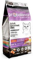 Probalance Gourmet diet Adult Cat (говядина, ягненок), 10 кг