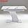 Стол кухонный раздвижной Олимп, 1240(1540)х750х760, Белый глянец/Белый мрамор пластик, фото 3
