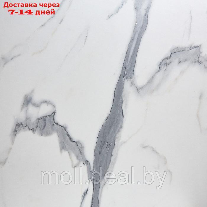 Стол кухонный раздвижной Олимп, 1240(1540)х750х760, Белый глянец/Белый мрамор пластик - фото 4 - id-p208643143