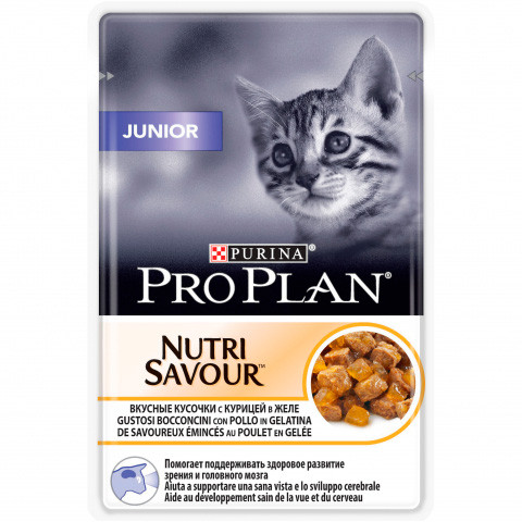 Pro Plan Nutrisavour Junior с курицей (желе), 85 гр - фото 1 - id-p208675417