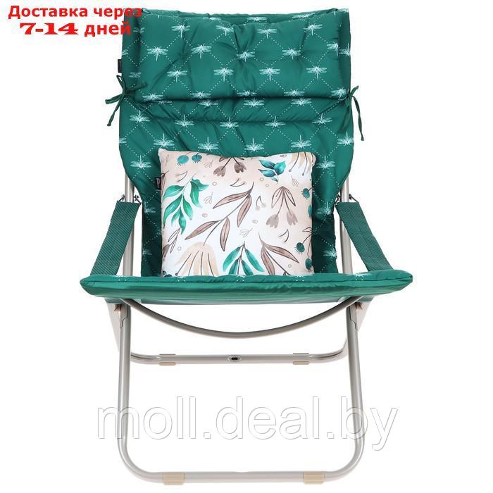 Кресло-шезлонг матрас + подушка HHK7/G темно-зеленый - фото 2 - id-p208643193