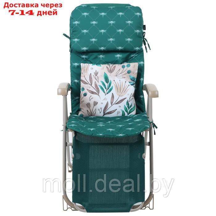 Кресло-шезлонг матрас + подушка HHK7/G темно-зеленый - фото 3 - id-p208643193