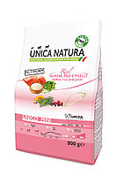 Unica Natura Unico Mini (лосось, рис и горох), 800 гр