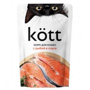 Корм Kott пауч для кошек (рыба в соусе), 75 гр - фото 1 - id-p208681531