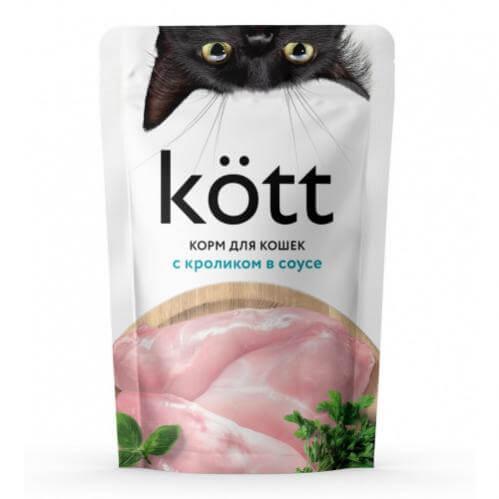 Корм Kott пауч для кошек (кролик в соусе), 75 гр - фото 1 - id-p208681535