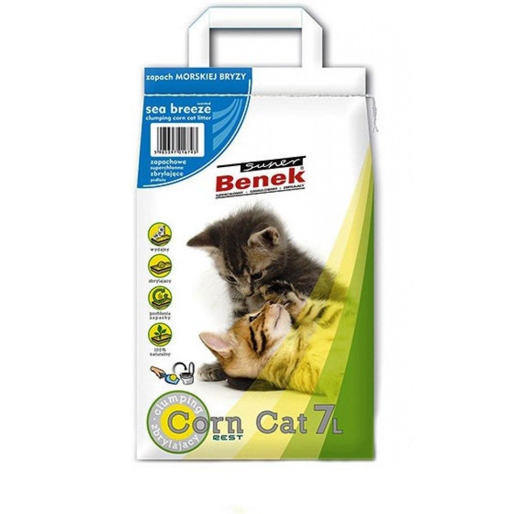Наполнитель Super Benek Corn Cat кукурузный (Морской бриз), 25л - фото 1 - id-p208680320