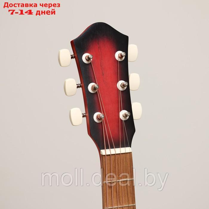 Акустическая гитара "M-213-FL" черное пламя, мензура 650, 6 струнн - фото 2 - id-p208643375
