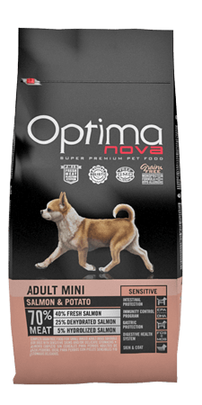 Optima Nova Adult Mini Sensitive (лосось и картофель), 2 кг - фото 1 - id-p208679421