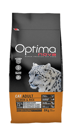 Optima Nova Cat Adult (лосось и рис), 8 кг - фото 1 - id-p208679439