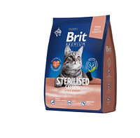 Brit Premium Sterilised Cat (Лосось и курица), 8 кг