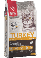 Blitz Sensitive Turkey Adult Cats (индейка), 400 гр