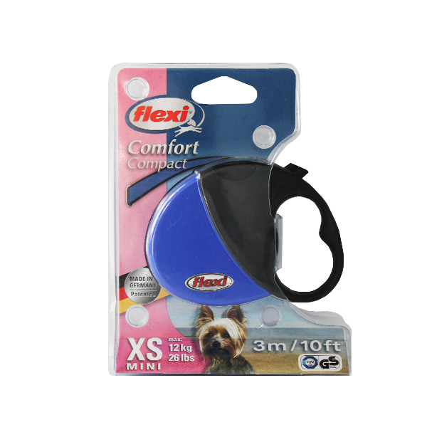 Рулетка Flexi Comfort Compact синяя XS, лента 3 м - фото 1 - id-p208678306