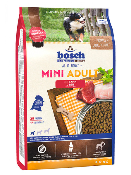 Bosch Adult Mini ягненок с рисом, 3 кг - фото 1 - id-p208679599