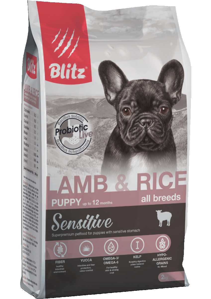 Blitz Sensitive Lamb & Rice Puppy (ягненок, рис), 500 г - фото 1 - id-p208681791
