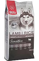 Blitz Sensitive Lamb & Rice Adult (ягненок, рис), 15 кг