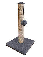 Cat House Когтеточка столбик серая (сизаль), 60 см
