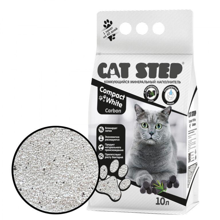 Наполнитель для кошачьих туалетов Cat Step Compact White Carbon, 5 л - фото 1 - id-p208679701