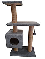 Cat House Игровой комплекс "Буран" серый (джут), 106 см