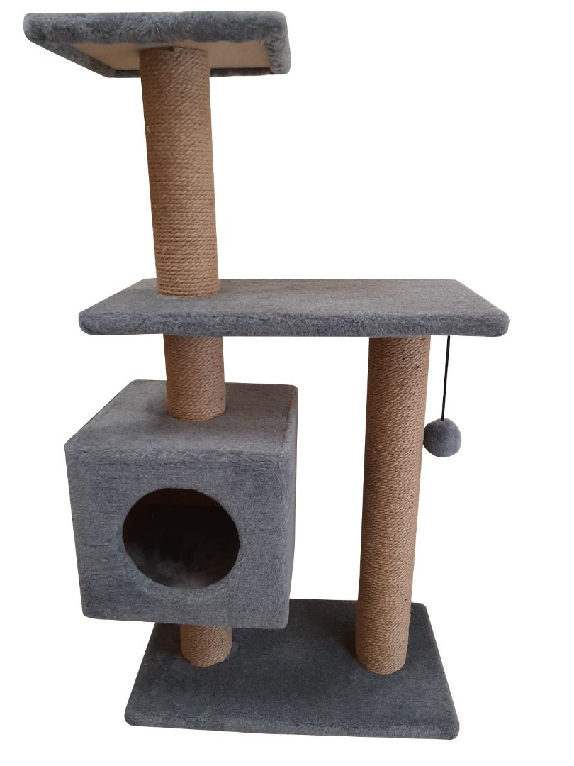 Cat House Игровой комплекс "Буран" серый (джут), 106 см - фото 1 - id-p208678730