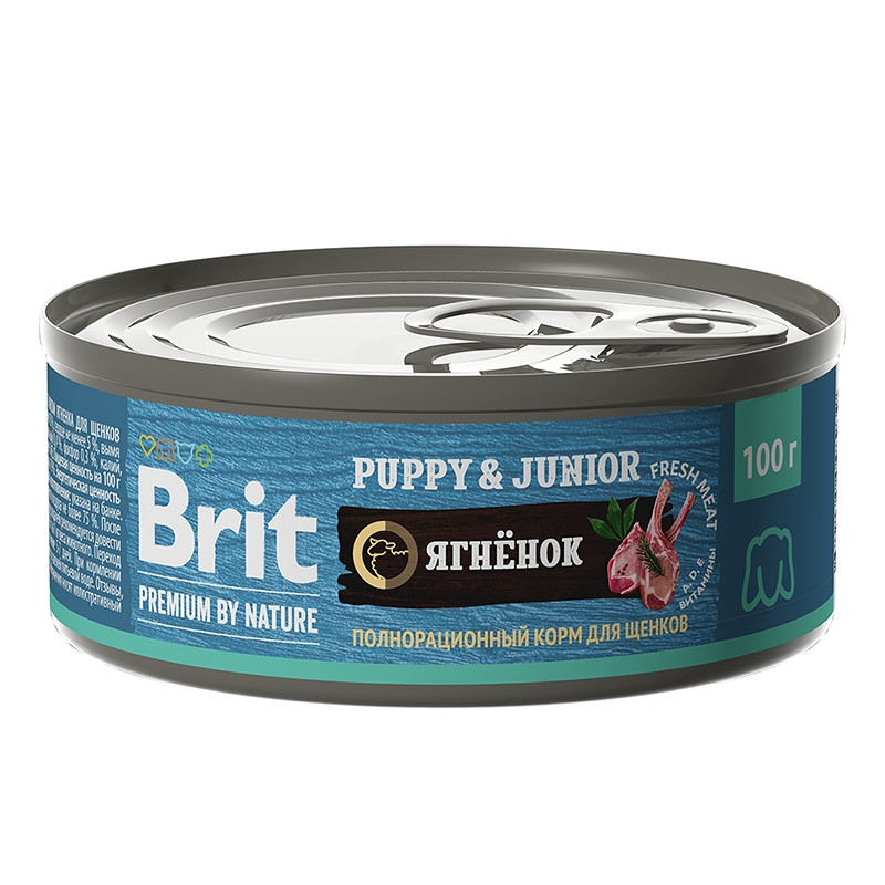 Brit Premium by Nature консервы для щенков всех пород (ягненок), 100 гр - фото 5 - id-p208679713