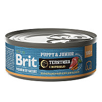 Brit Premium by Nature консервы для щенков всех пород (телятина и язык), 100 г