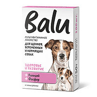 Лакомство мультивитаминное BALU для щенков, беременных и кормящих собак"Здоровье и развитие",100 таб